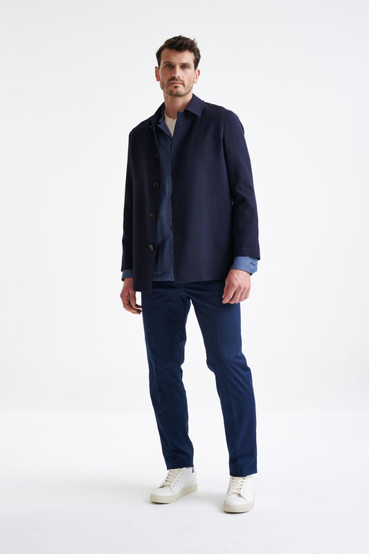 Dark Blue Wool Connect Troy Jacket - View Two