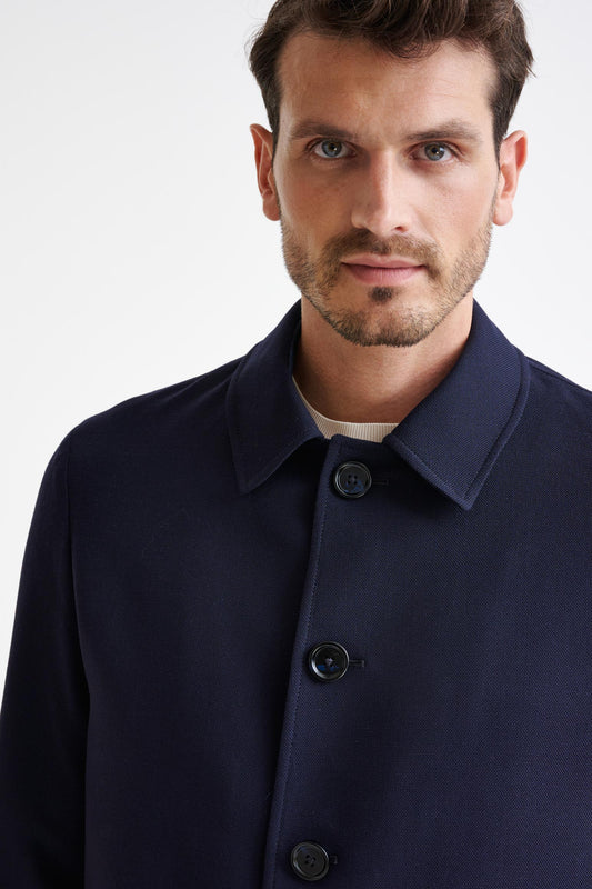 Dark Blue Wool Connect Troy Jacket - View Three