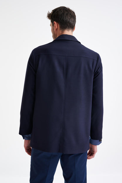 Dark Blue Wool Connect Troy Jacket - View Five