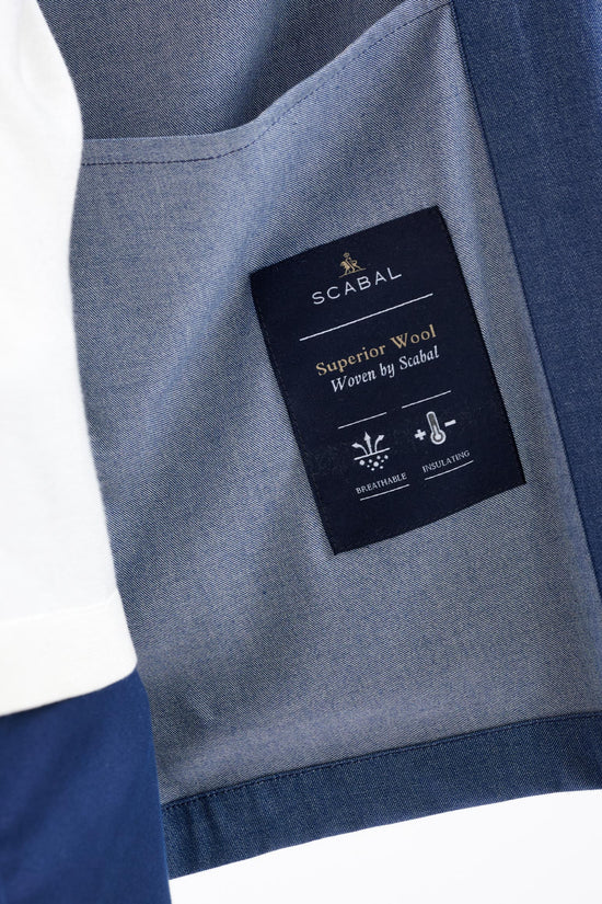 Blue Cotton Plymouth Shirt Jacket Cashmere Denim - View Five