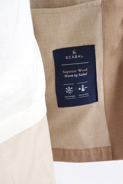 Light Brown Cotton Plymouth Shirt Jacket Cashmere Denim - View Five