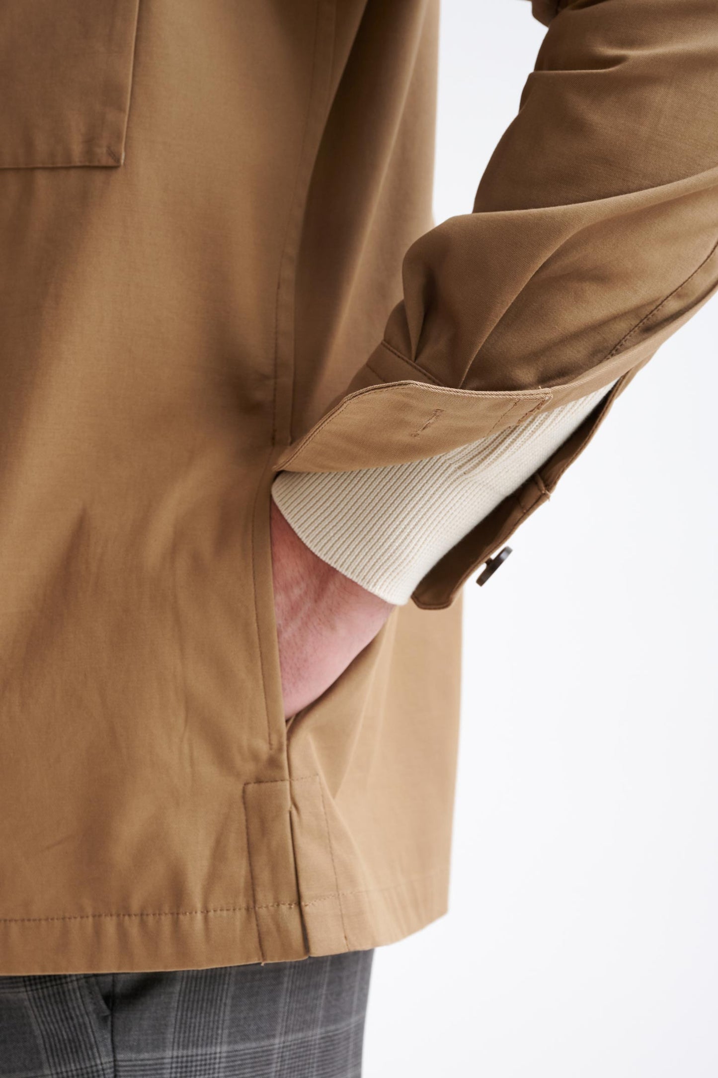 Beige Plymouth Shirt Jacket Cashmere Cotton