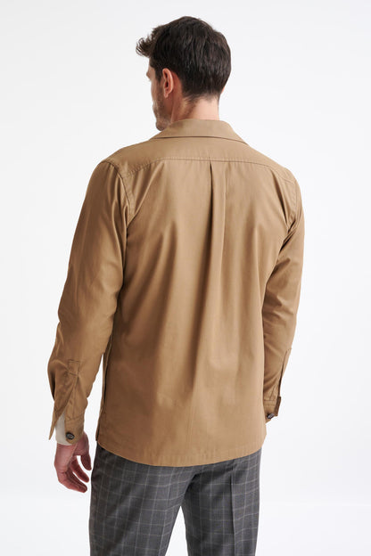 Beige Plymouth Shirt Jacket Cashmere Cotton - View Six