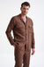 Brown Pure Linen Plymouth Shirt Jacket - View One