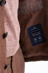 Brown Pure Linen Plymouth Shirt Jacket - View Three