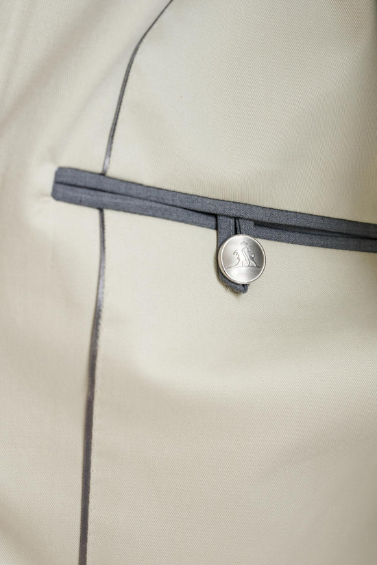 Beige Cashmere Cotton Warwick Bomber Jacket - Image 5