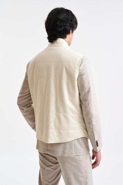 Light Beige Wool Keswick Waistcoat Flannel & Saxony - Image 5