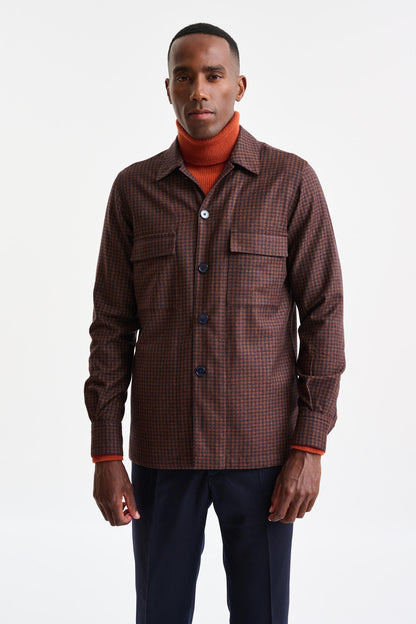 Medium Brown Wool Plymouth Shirt Jacket Trend - Image 1