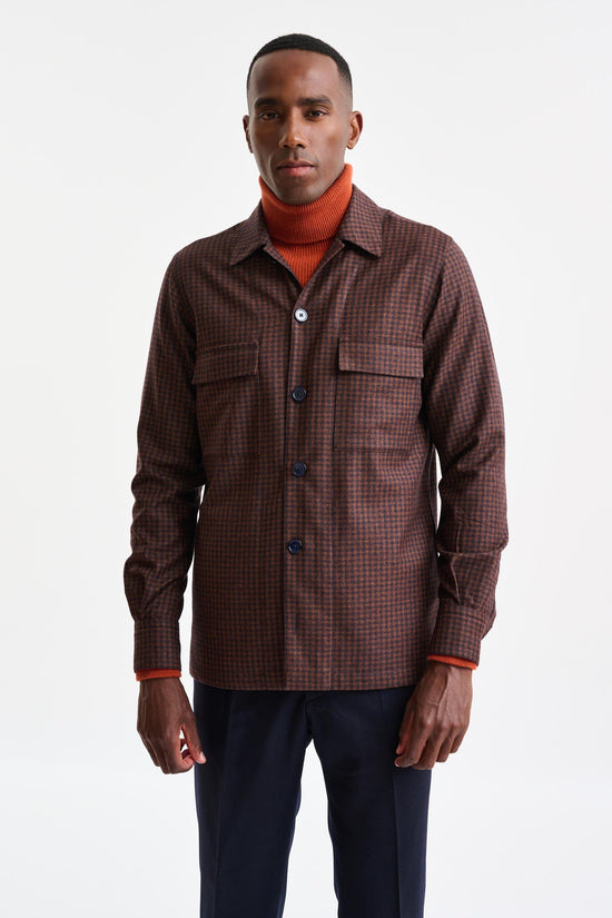 Medium Brown Wool Plymouth Shirt Jacket Trend - Image 1