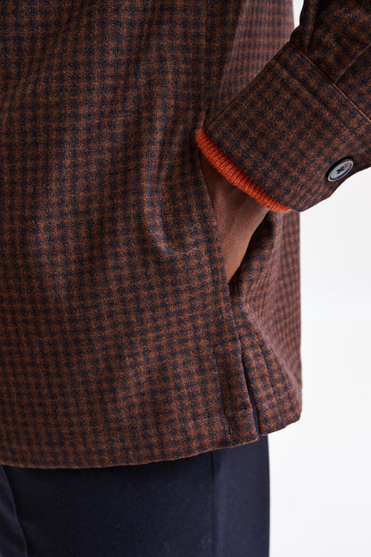Medium Brown Wool Plymouth Shirt Jacket Trend - Image 4
