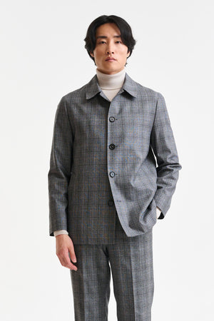 Check Grey Wool Troy Tech Jacket Hybrid - Image 2