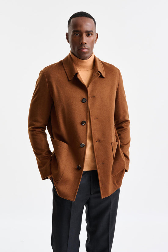 Medium Brown 100% Cashmere Troy Overcoat St. Moritz - Image 1
