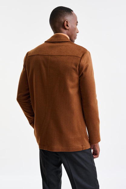 Medium Brown 100% Cashmere Troy Overcoat St. Moritz - Image 7