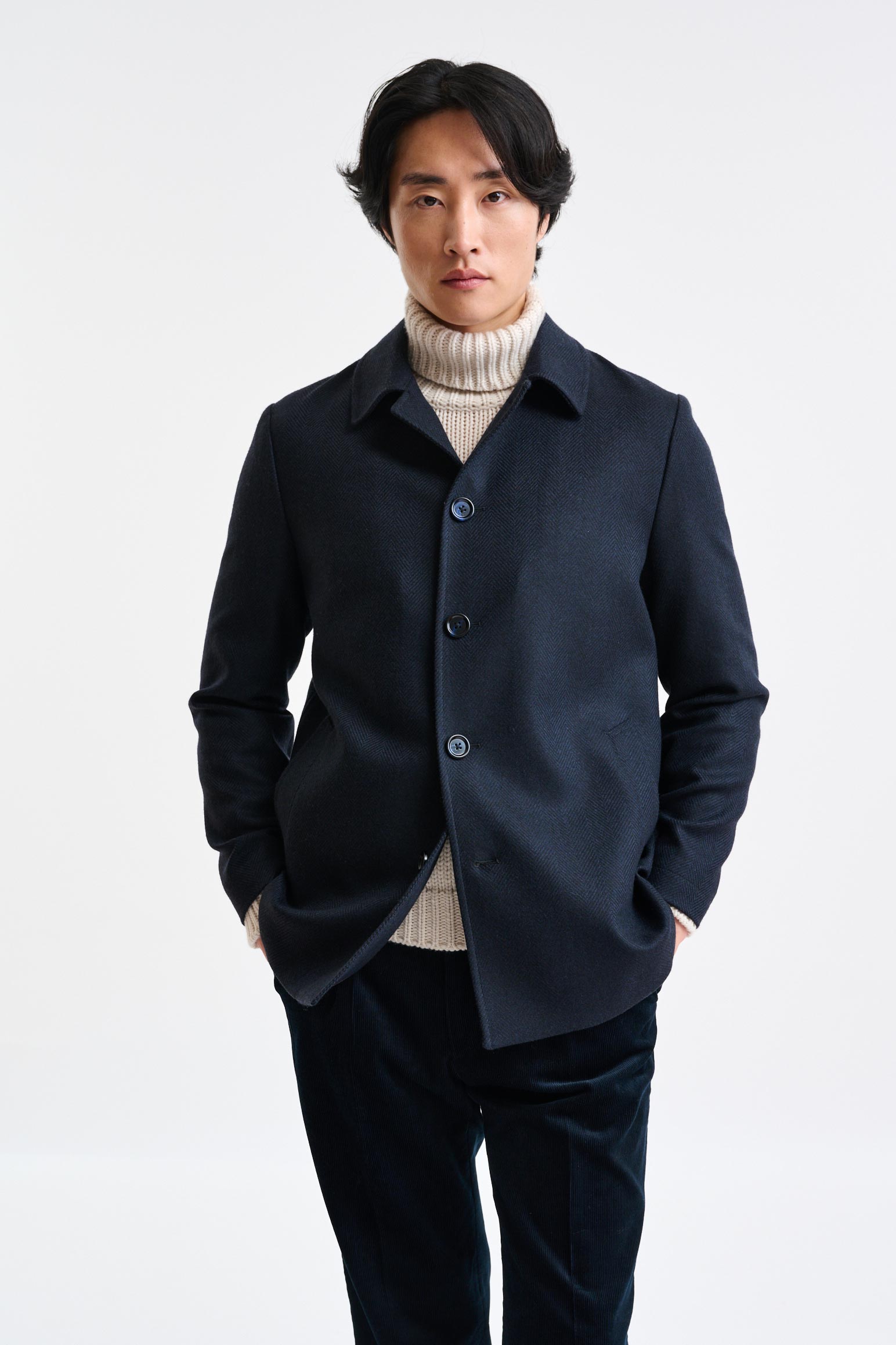 Dark Blue 100% Wool Troy Jacket Zeus - Image 1