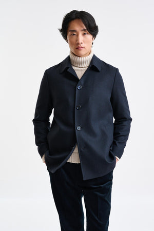 Dark Blue 100% Wool Troy Jacket Zeus - Image 1