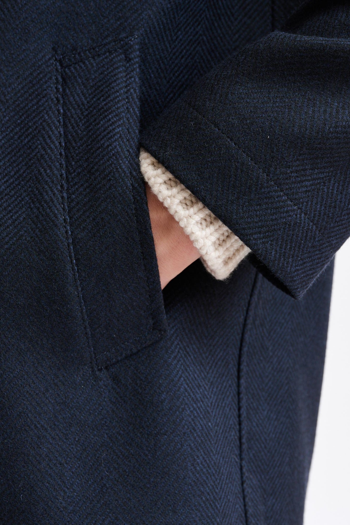 Dark Blue 100% Wool Troy Jacket Zeus - Image 4