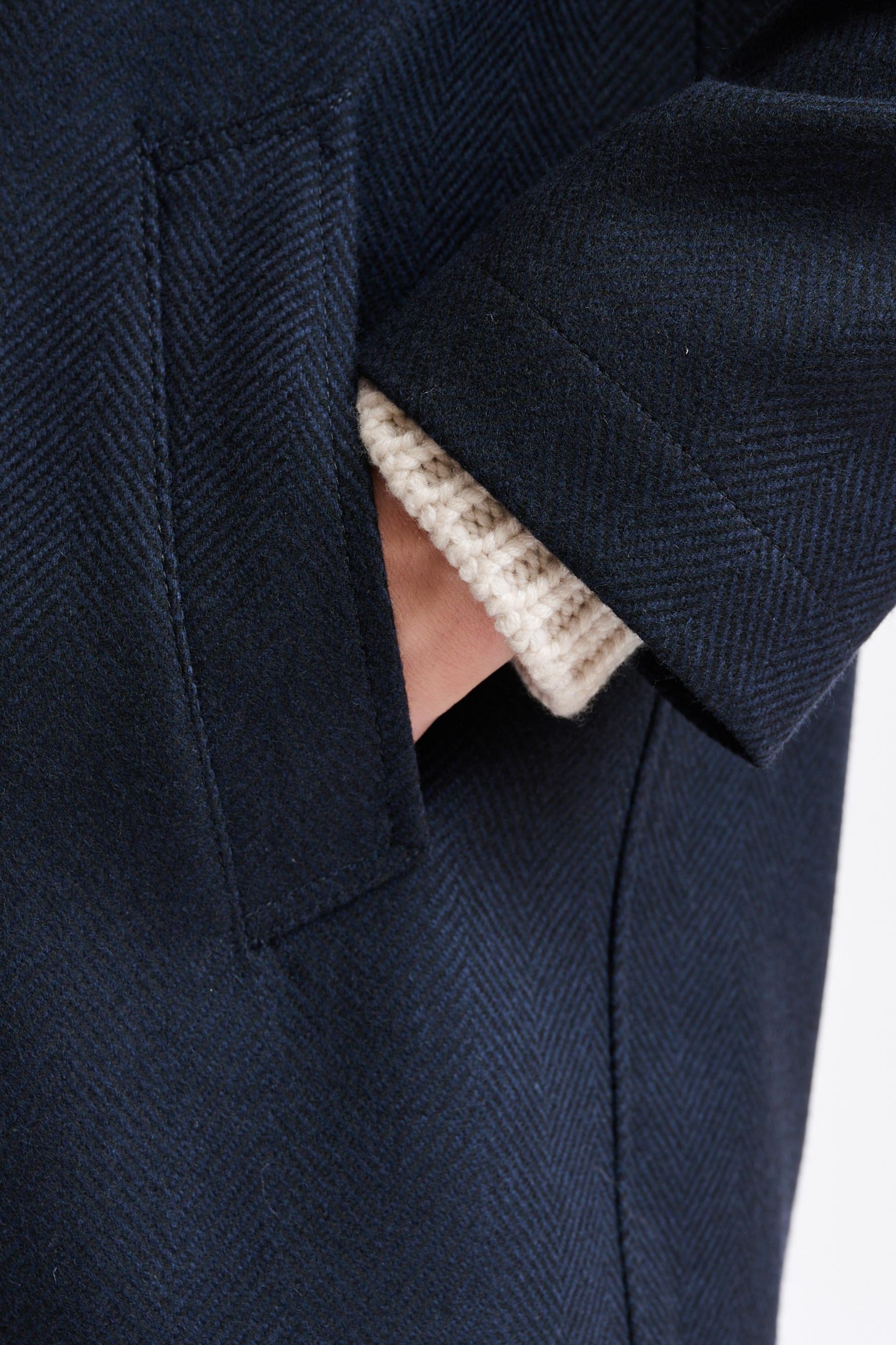 Dark Blue 100% Wool Troy Jacket Zeus - Image 4