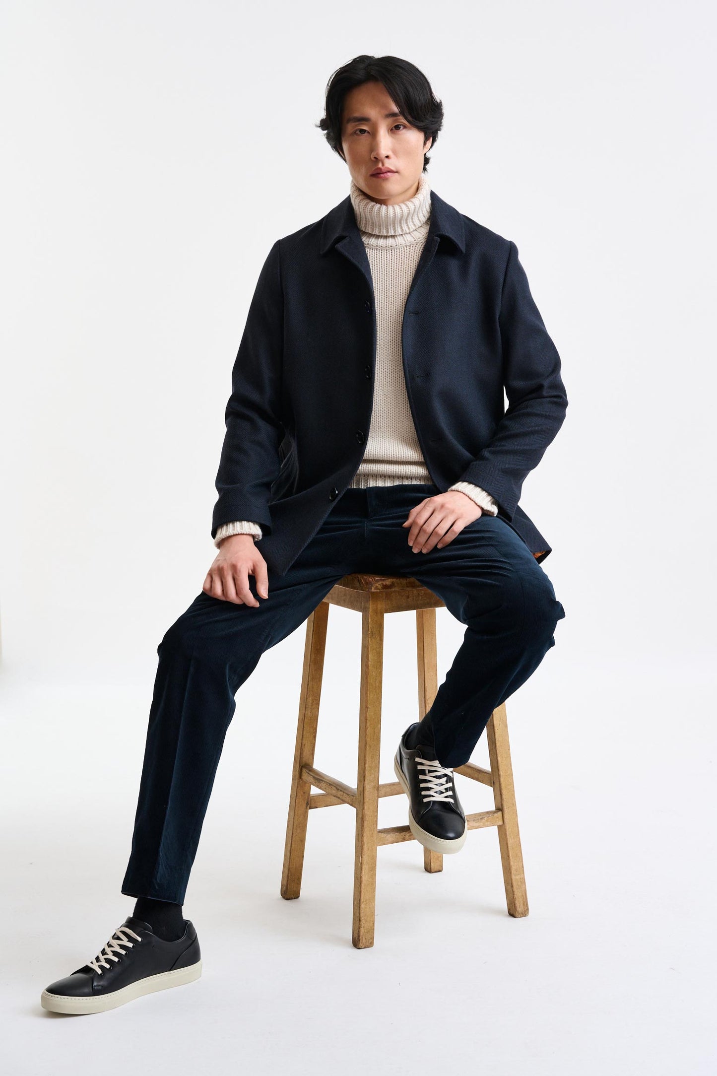 Dark Blue 100% Wool Troy Jacket Zeus - Image 7