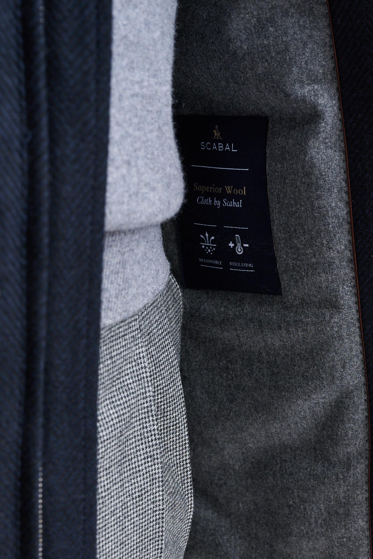 Dark Blue Wool Bedford Overcoat Zeus - Image 7