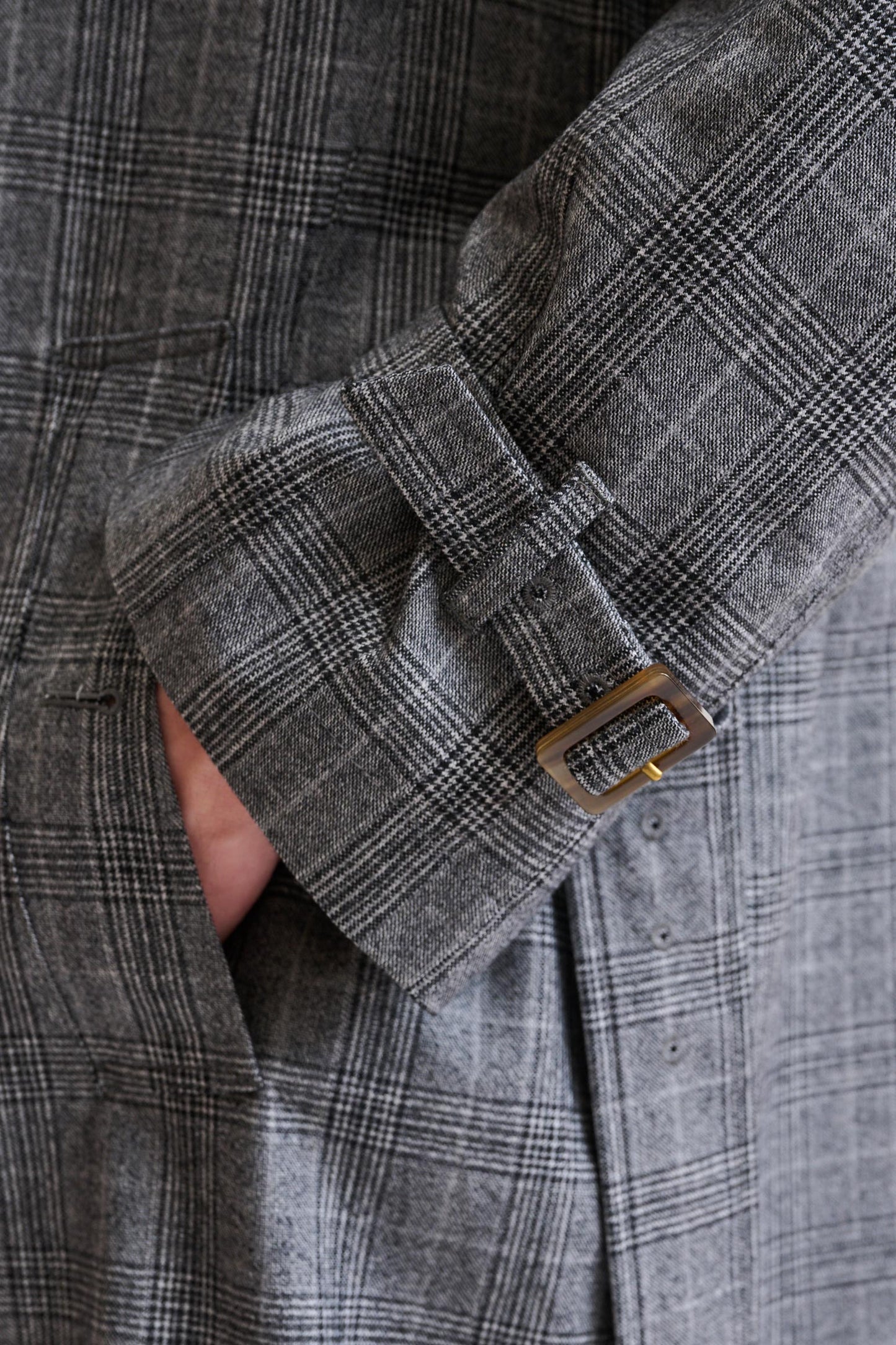 Black & White Wool Marlow Tech Jacket Hybrid - Image 4