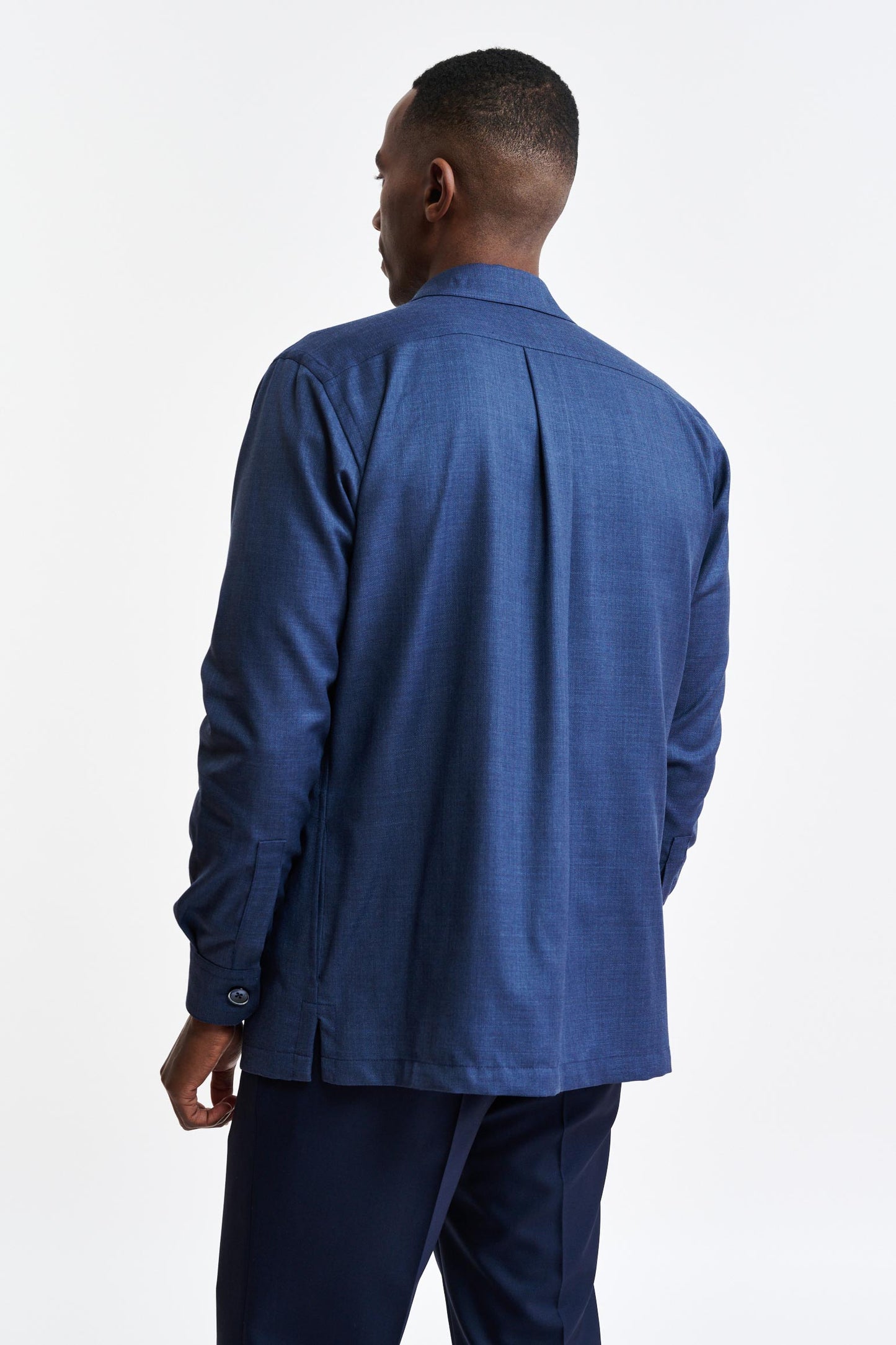 Chaqueta Azul Medio 100% Lana Plymouth Image