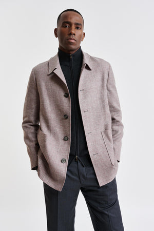 Light Red Wool & Linen Troy Jacket Jazz