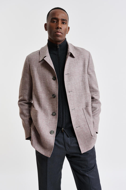 Light Red Wool & Linen Troy Jacket Jazz Image 1