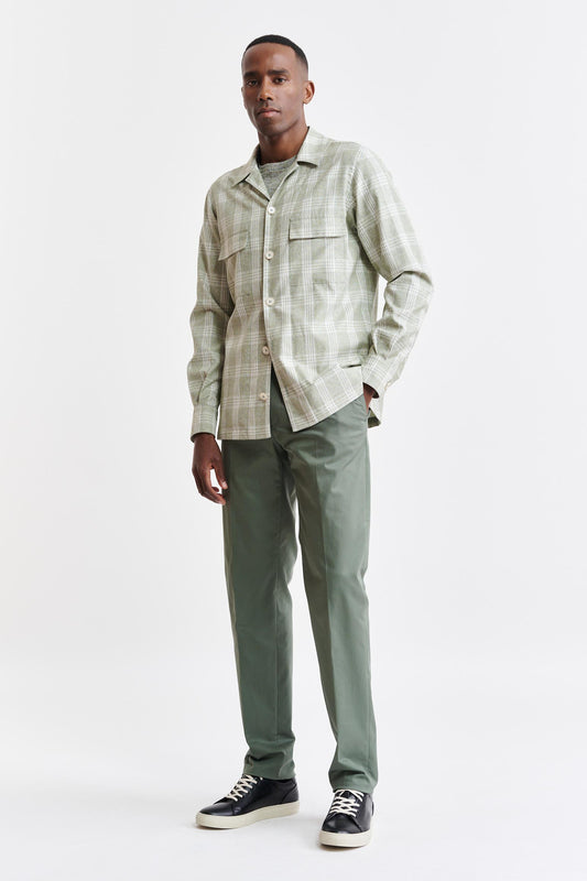 Light Green Wool & Cotton Plymouth Shirt Jacket Riviera Trend Image 2