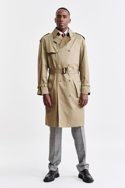 Medium Brown Cotton Marlow Trench Coat Cashmere Cotton Image 2