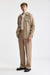Hellkariert, beige, 100 % Wolle, Plymouth-Overshirt „Mistral“