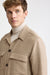 Hellkariert, beige, 100 % Wolle, Plymouth-Overshirt „Mistral“