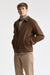 Medium Brown 100% Wool Warwick Bomber Jacket Mistral