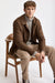 Medium Brown 100% Wool Warwick Bomber Jacket Mistral