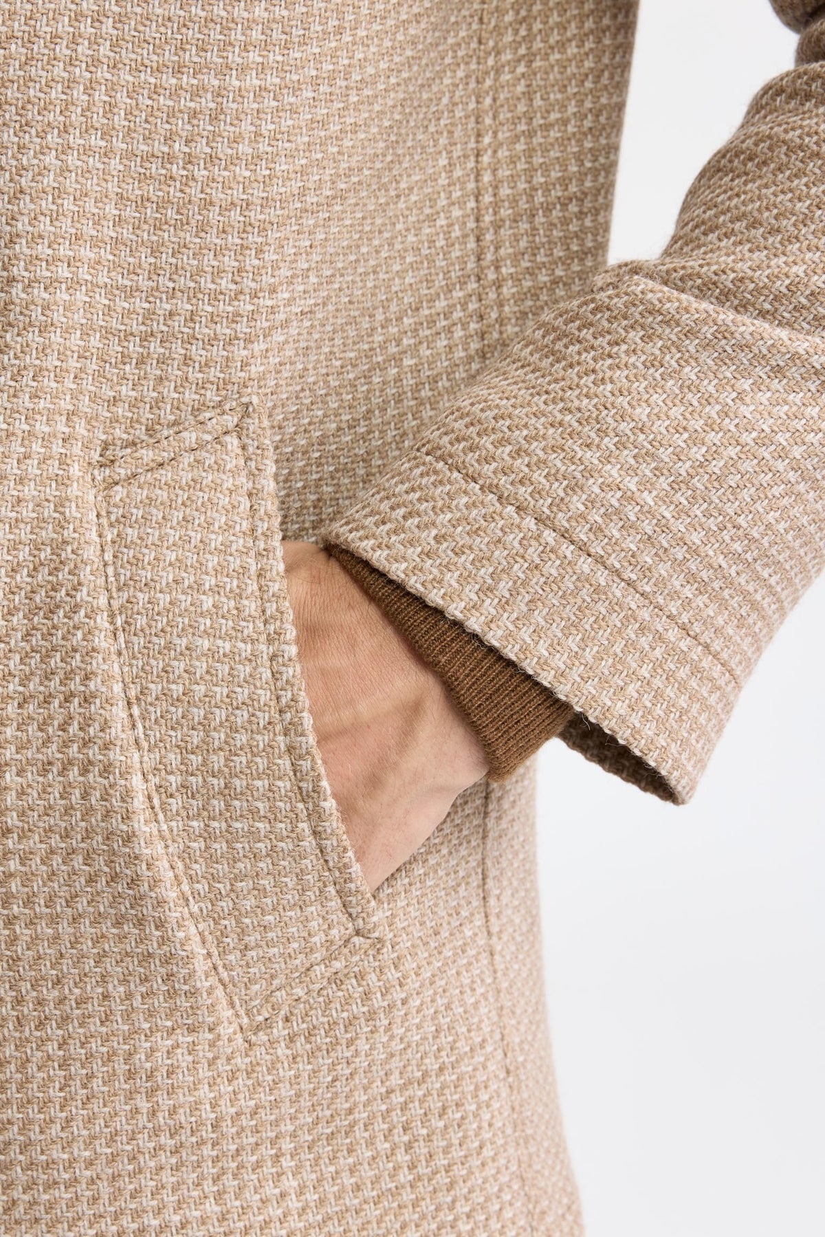 Hellbeige, 100 % Wolle, Troy-Jacke, Mistral