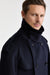 Dunkelblauer Trenchcoat aus 100 % Wolle „Marlow Zeus“