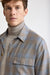 Medium beige 100% wol Super 130's Plymouth-overshirt Cascade