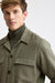 Lichtgroen 100% wol Plymouth-overshirt Mistral