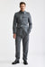 Hellgraue Exmoor-Safari-Jacke aus 100 % Wolle Super 100's, Flanell & Saxony