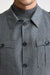 Hellgraue Exmoor-Safari-Jacke aus 100 % Wolle Super 100's, Flanell & Saxony