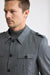 Hellgraue Exmoor-Safari-Jacke aus 100 % Wolle Super 100's, Flanell & Saxony