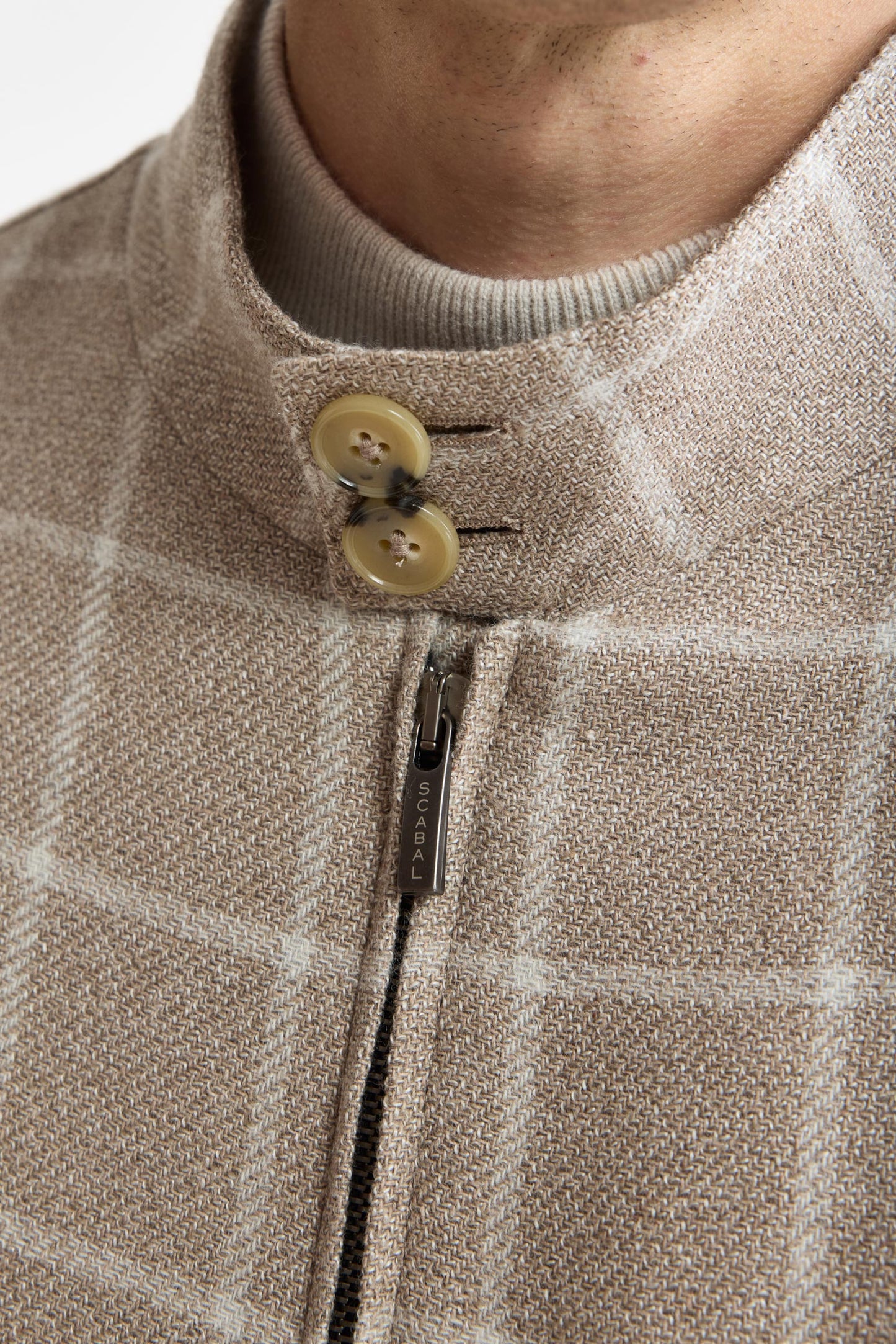 Hellbeige, aus Wolle und Baumwolle: Warwick-Bomberjacke „Mistral“