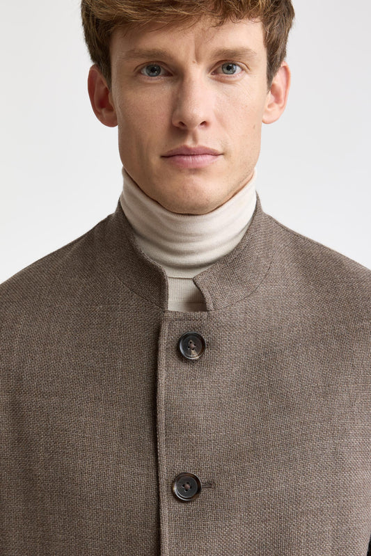 Veste Troy Mistral marron clair, 100 % laine