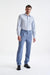 Light Steel Blue Cotton Piquet Casual Shirt - View Three