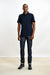 Cotton Piquet Polo Shirt Navy - View 1