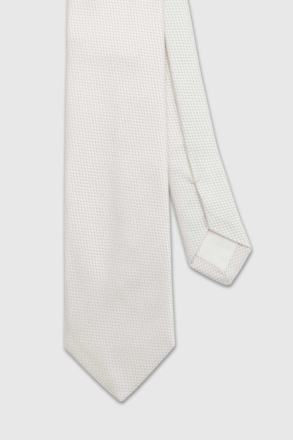Off-white Handmade Silk Micro Jacquard Tie