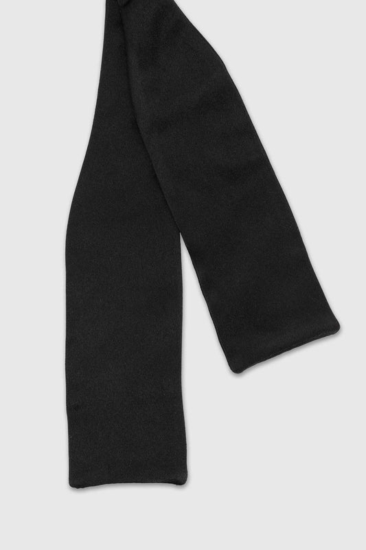 Self-Tie Silk Satin Bow Tie Black