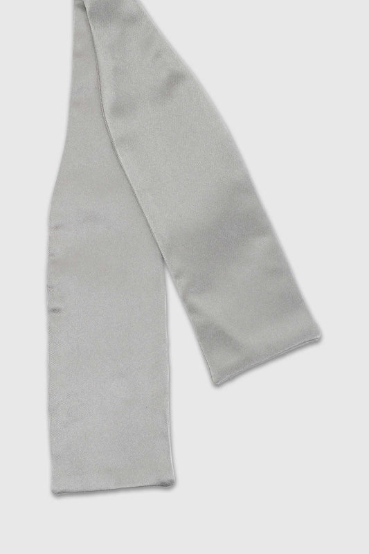 Self-Tie Silk Satin Bow Tie Grey