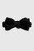 Diamond Point Cotton Velvet Bow Tie Black