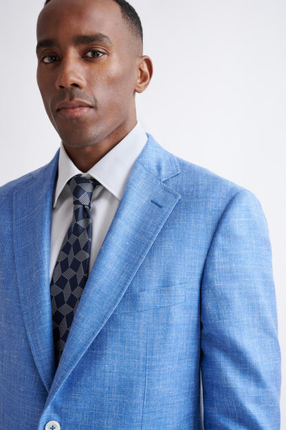 Petrol Blue 100% Silk Selection Tie - View One