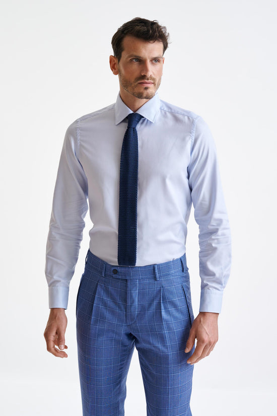 Sailor Blue Silk Knitted Tie - View Two